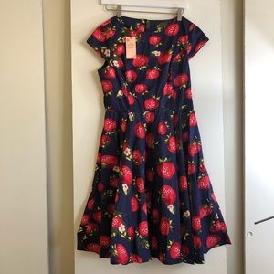 Strawberry Imprinte Vintage blue dress size L